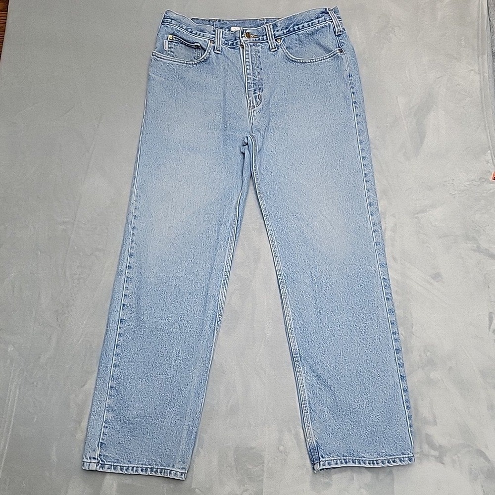 Carhartt Jeans Men 36x32 Blue Faded  Denim Relaxed Fit Workwear Skater Baggy